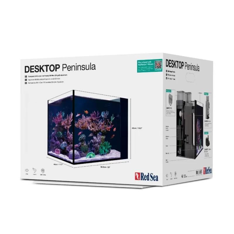 Red Sea Desktop Peninsula with cabinet White Red Sea Desktop Peninsula with cabinet White