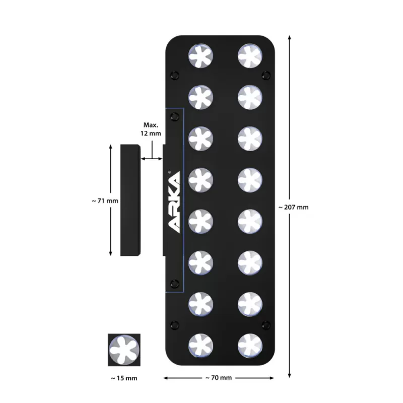 Arka Acryl Frag Rack Deck met magneet en 16 gaten
