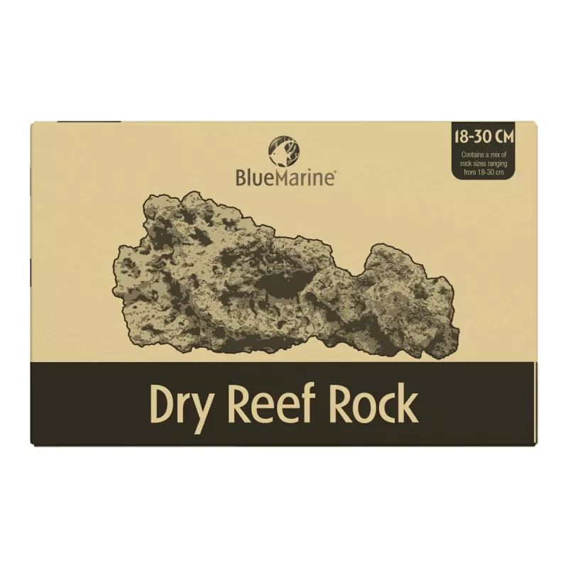 Blue marine dry reef rock 20kg 18-30cm l Coralandfishstore.nl