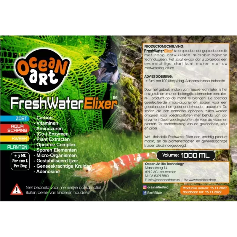 Möchten Sie Ocean Art Freshwater Elixer 5 Liter kaufen? Coralandfishstore.nl