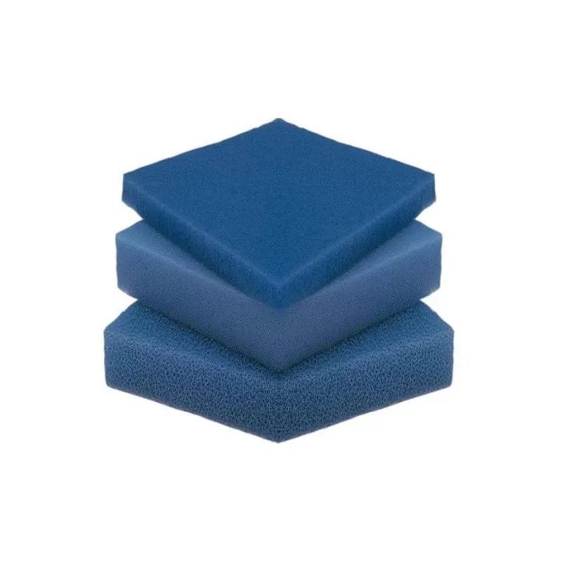 Blauw filter schuim grof 50x50x10 cm